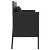 vidaXL Panca da Giardino con Cuscini Nera in Polyrattan