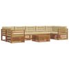 vidaXL Set di divani da esterno 8 pz Naturale e Beige