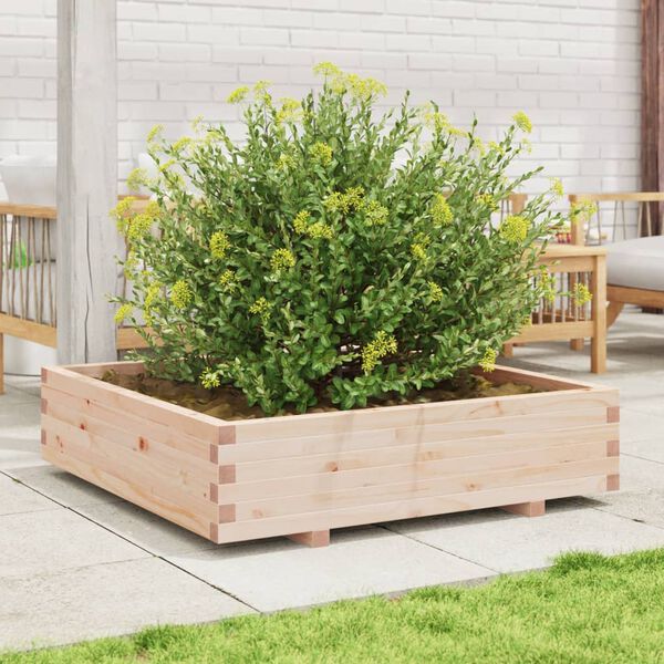 vidaXL Fioriera da Giardino 100x100x26,5 cm in Legno Massello di Pino