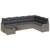 vidaXL Set Divano da Giardino 8 pz Grigio polyrattan