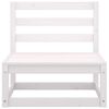 vidaXL Set Divani da Giardino 5 pz Bianco in Legno Massello di Pino