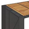 vidaXL Set Bar da Giardino 5 pz con Cuscini in Polyrattan Nero