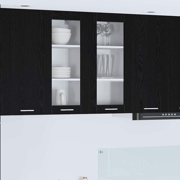 vidaXL Armadio pensile Rovere Nero 40 x 31 x 80 cm Legno multistrato