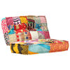 vidaXL Pouf 100x100x20 cm in Tessuto Patchwork