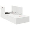 vidaXL Struttura letto con contenitore con porta Bianco 90 x 200 cm