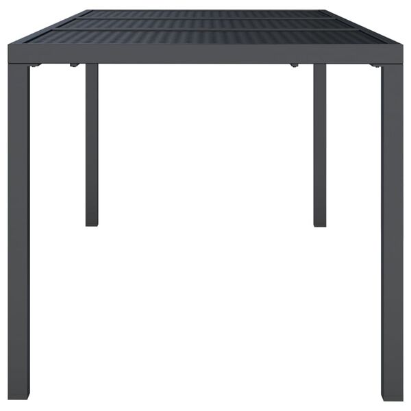 vidaXL Tavolo da Giardino Antracite 165x80x72 cm Acciaio