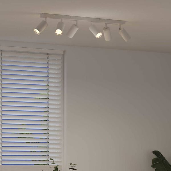 vidaXL Faretto da soffitto Bianco 73 x 6 x 16 cm Metallo