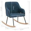 vidaXL Sedia a Dondolo Blu in Tessuto