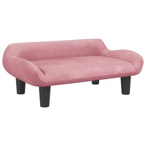 vidaXL Lettino per Cani Rosa 70x40x24 cm in Velluto