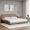 vidaXL Letto con Materasso Zadar Cappuccino 180x200cm Similpelle