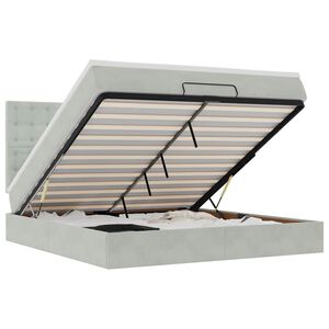 vidaXL Struttura Letto Pouf con Materassi 180x200 cm Velluto