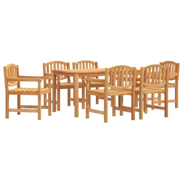 vidaXL Set da Pranzo da Giardino 7 pz in Legno Massello di Teak