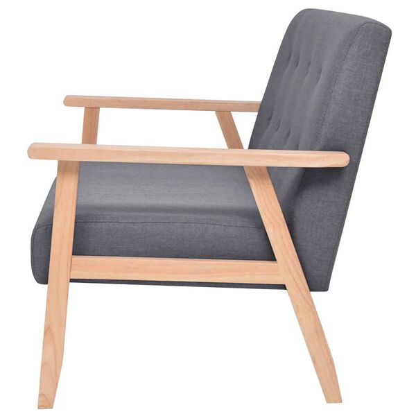 vidaXL Divano a 2 Posti in Tessuto Grigio Scuro