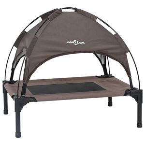 vidaXL Letto per Cani Marrone 62 x 48 x 61 cm Acciaio