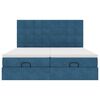 vidaXL Struttura Letto Pouf con Materassi 160x200 cm Velluto