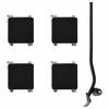 vidaXL Ruote per mobili 4 pz con sollevatore 13,5x13,5x6 cm Acciaio 1300 kg