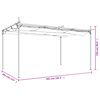vidaXL Pergola con Tetto Retrattile Crema 395x292x230 cm