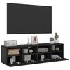vidaXL Mobili TV a Parete 2pz Neri 60x30x30 cm in Legno Multistrato