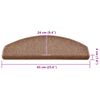 vidaXL Tappetini per scale 15 pz 65x24x4 cm Marrone Semicircolari Grandi