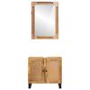 vidaXL Set da Bagno con porta 2 pcs Marrone Legno di mango massello