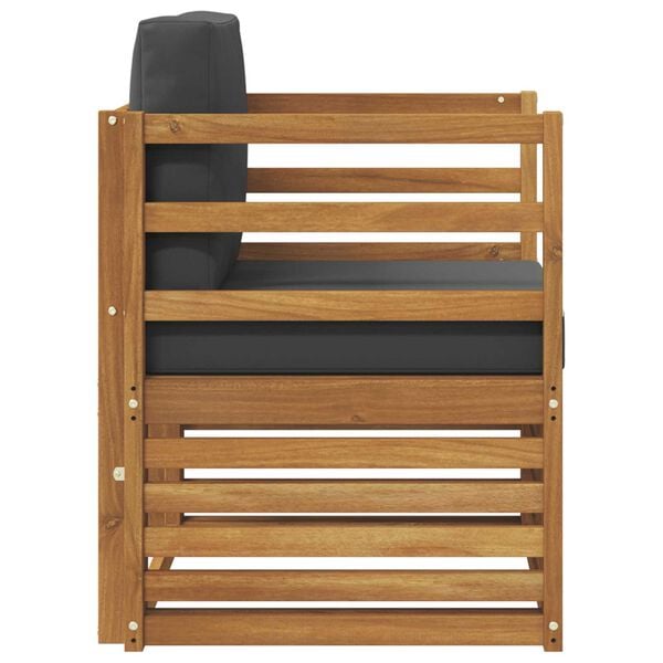 vidaXL Set di divani da esterno Legno di Acacia Massello e Poliestere