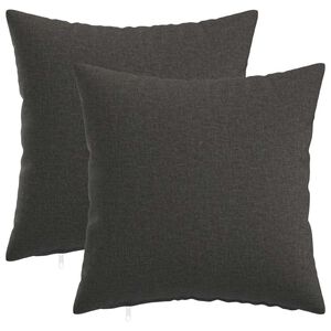 vidaXL Federa 2 pcs HEERLEN Grigio Scuro 40 x 40 cm