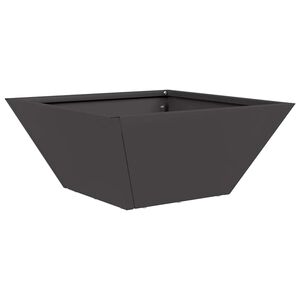 vidaXL Vaso da giardino Nero 35 x 35 x 15 cm Acciaio laminato a freddo