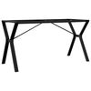 vidaXL Telaio Gambe a Y per Tavolo da Pranzo 140x60x73 cm in Acciaio