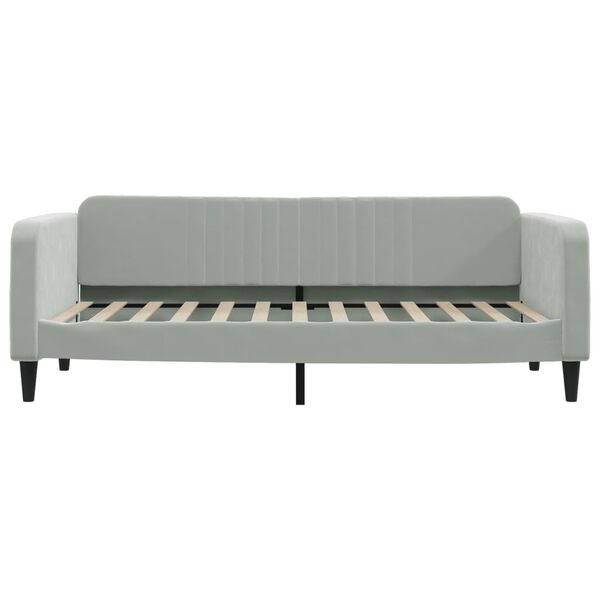 vidaXL Letto da Giorno Grigio Chiaro 90x200 cm in Velluto