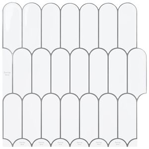 vidaXL Piastrella Piuma 50 pz Bianco e Grigio 30 x 30 cm