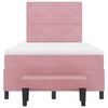 vidaXL Letto a molle con materasso Rosa 120 x 190 cm Velluto