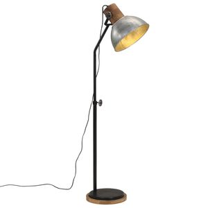 vidaXL Lampada da Terra 25 W Argento Vintage 30x30x100-150 cm E27