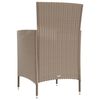 vidaXL Sedie da Giardino con Cuscini 2 pz in Polyrattan Beige