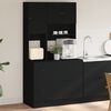 vidaXL Mobile da Cucina Nero 95x50x180 cm Legno Multistrato