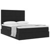 vidaXL Letto con contenitore e LED Nero 140 x 200 cm Velluto