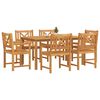 vidaXL Set da Pranzo per Giardino 7 pcs Marrone