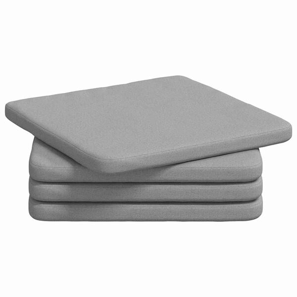 vidaXL Cuscini per Seduta 4 pcs Grigio Nuvola 40 x 40 x 3 cm Tessuto