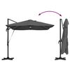 vidaXL Parasol Roma a braccio Antracite e Nero 352 x 251 x 265 cm