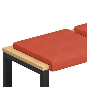 vidaXL Cuscino per panchina 4 pz corduroy Rosso Arancio