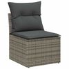 vidaXL Set Divano da Giardino con cuscino 6 pcs Grigio polyrattan