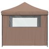 vidaXL Tenda Party Marrone 292 x 292 x 315 cm Tessuto Oxford