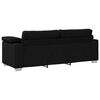 vidaXL Divano Nero 219 x 80 x 82 cm Tessuto