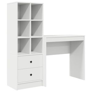 vidaXL Scrivania Bianco 125,5 x 40 x 127 cm 2 pz