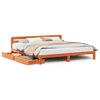 vidaXL Giroletto senza Materasso Marrone Cera 180x200 cm Legno di Pino