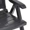 vidaXL Sedie da Giardino Reclinabili 2 pz in Plastica Antracite
