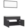 vidaXL Set Mobili da Bagno Grigio in Truciolato