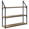vidaXL Scaffale da parete A parete Rovere artigianale