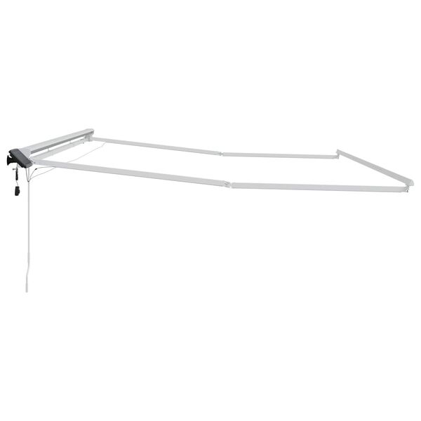 vidaXL Cornice per Tenda Manuale con LED Bianco 4 &times; 3 m Alluminio