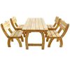 vidaXL Set da Pranzo da Giardino 5 pz in Legno di Pino Impregnato