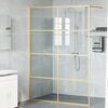 vidaXL Parete Doccia Walk-in Oro 140 x 195 cm vetro temperato